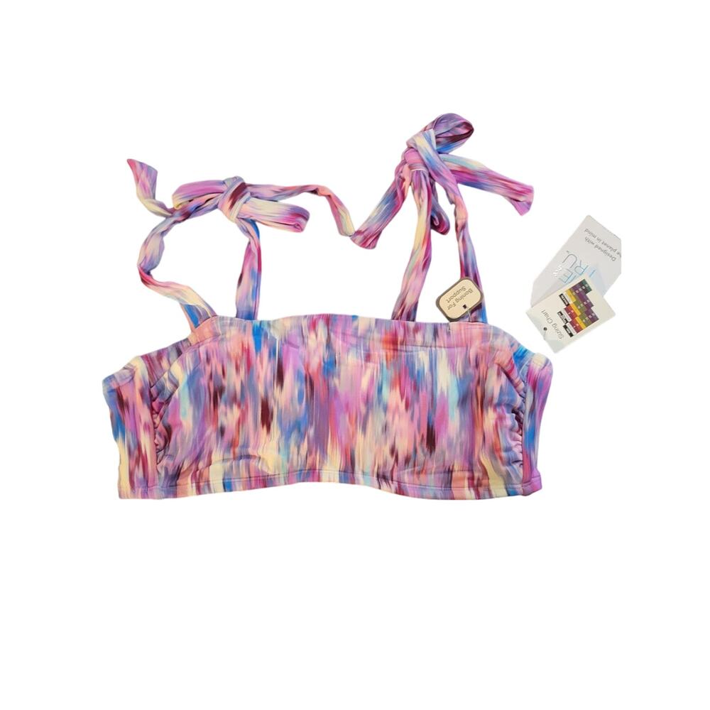 Time and Tru small 4-6 pink/purple bikini top
